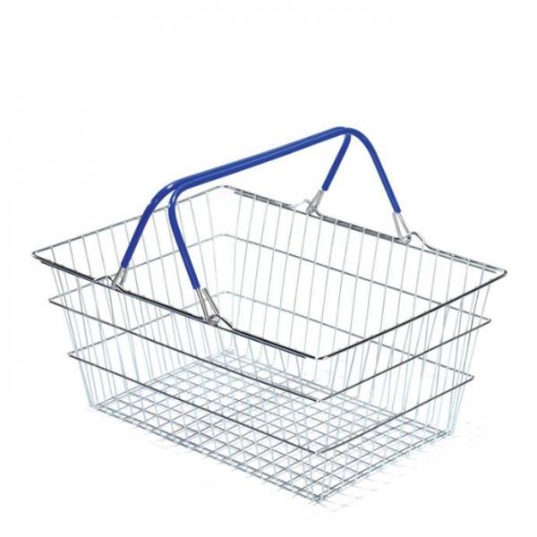 Wire Shopping Basket - 23L - Blue